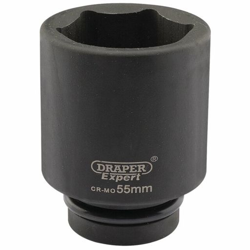 Draper Expert HI-TORQ® 6 Point Deep Impact Socket, 1 Sq. Dr., 55mm