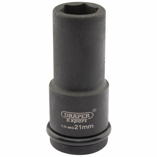 Draper Expert HI-TORQ® 6 Point Deep Impact Socket, 3,4 Sq. Dr., 21mm