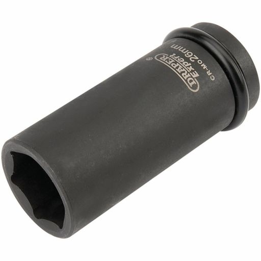 Draper Expert HI-TORQ® 6 Point Deep Impact Socket, 3,4 Sq. Dr., 26mm