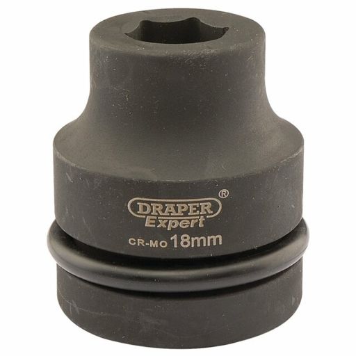Draper Expert HI-TORQ® 6 Point Impact Socket, 1 Sq. Dr., 18mm