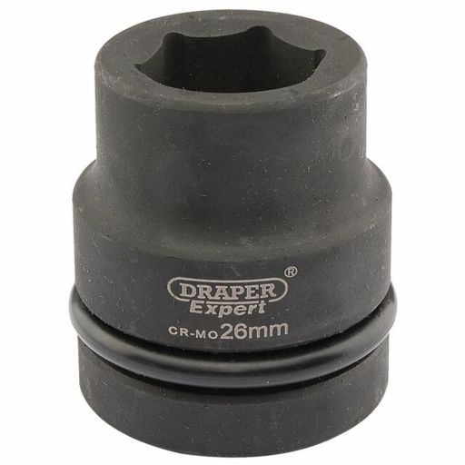 Draper Expert HI-TORQ® 6 Point Impact Socket, 1 Sq. Dr., 26mm