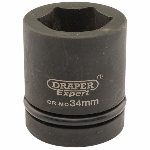 Draper Expert HI-TORQ® 6 Point Impact Socket, 1 Sq. Dr., 34mm