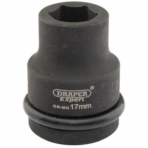 Draper Expert HI-TORQ® 6 Point Impact Socket, 3,4 Sq. Dr.,17mm