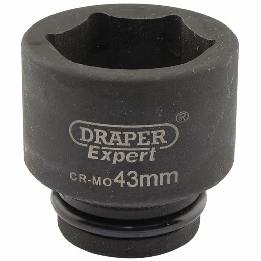 Draper Expert HI-TORQ® 6 Point Impact Socket, 3,4 Sq. Dr.,43mm