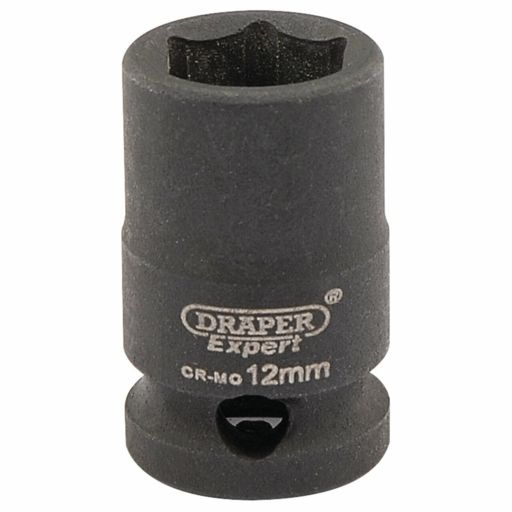 Draper Expert HI-TORQ® 6 Point Impact Socket, 3,8 Sq. Dr., 12mm