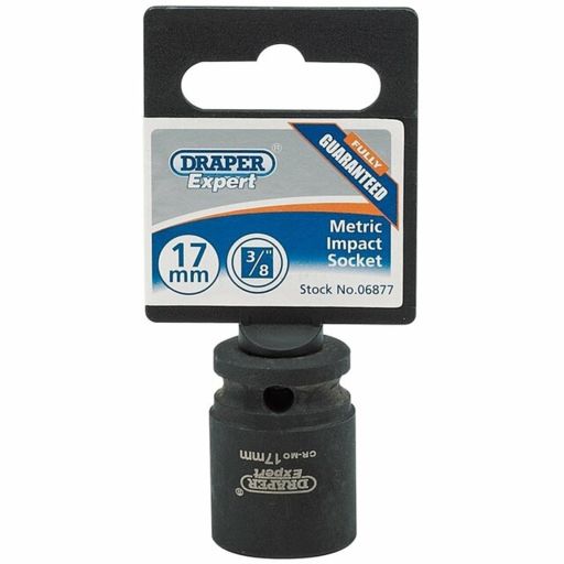 Draper Expert HI-TORQ® 6 Point Impact Socket, 3,8 Sq. Dr., 17mm