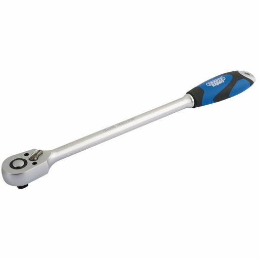 Draper Extra Long Reversible Soft Grip Ratchet, 3,8 Sq. Dr., 48 Tooth
