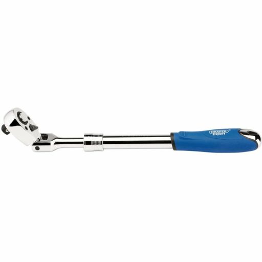 Draper Flexible Head Extending Reversible Ratchet, 1,2 Sq. Dr., 72 Tooth