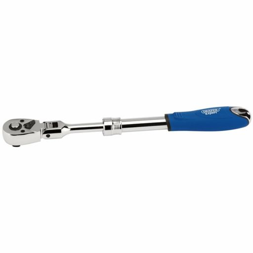 Draper Flexible Head Extending Reversible Ratchet, 3,8 Sq. Dr., 72 Tooth