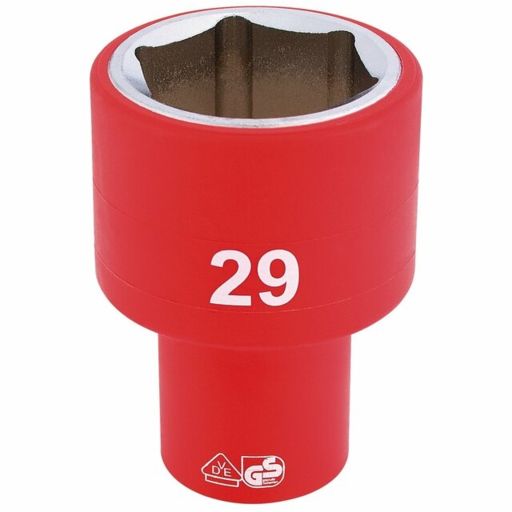 Draper Fully Insulated VDE Socket, 1,2 Sq. Dr., 29mm