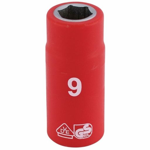 Draper Fully Insulated VDE Socket, 1,4 Sq. Dr., 9mm