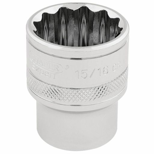 Draper HI-TORQ® 12 Point Socket, 1,2 Sq. Dr., 15,16