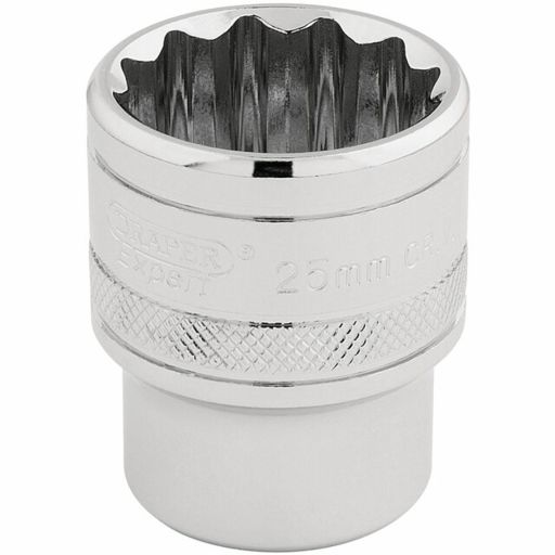 Draper HI-TORQ® 12 Point Socket, 1,2 Sq. Dr., 25mm