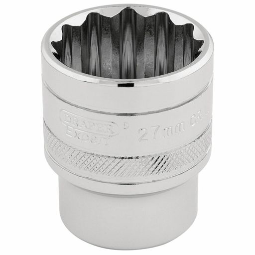 Draper HI-TORQ® 12 Point Socket, 1,2 Sq. Dr., 27mm