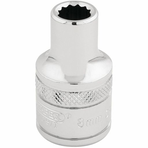 Draper HI-TORQ® 12 Point Socket, 1,2 Sq. Dr., 8mm