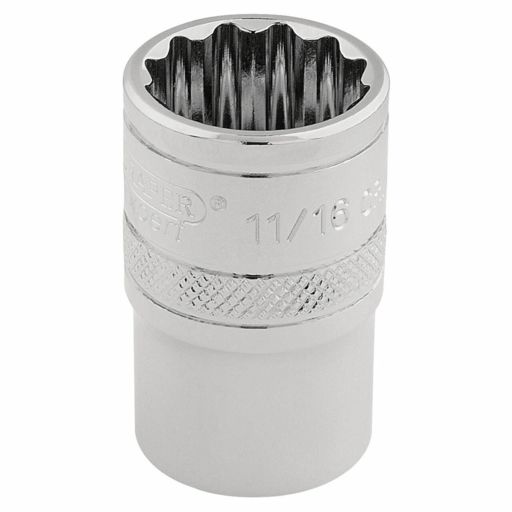 Draper HI-TORQ® 12 Point Socket, 3,8 Sq. Dr., 11,16