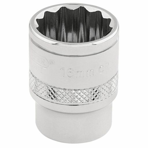 Draper HI-TORQ® 12 Point Socket, 3,8 Sq. Dr., 16mm