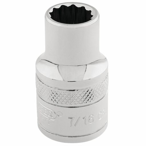 Draper HI-TORQ® 12 Point Socket, 3,8 Sq. Dr., 7,16