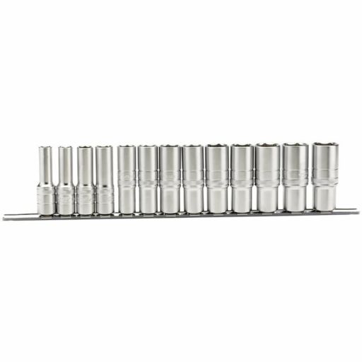 Draper Imperial Deep Socket on a Metal Rail, 1,2 Sq. Dr. (13 Piece)