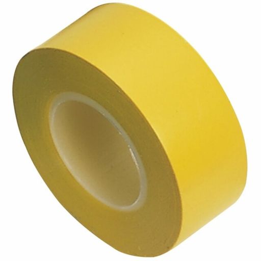 Draper Insulation Tape 10m x 19mm, Yellow (Pack of 8)