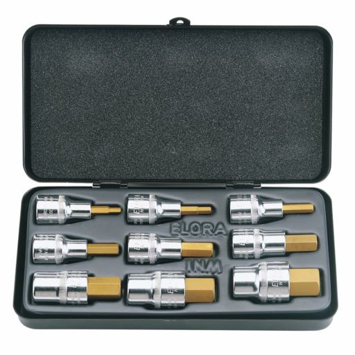 Draper Metric Hexagon Socket Bit Set (9 Piece)