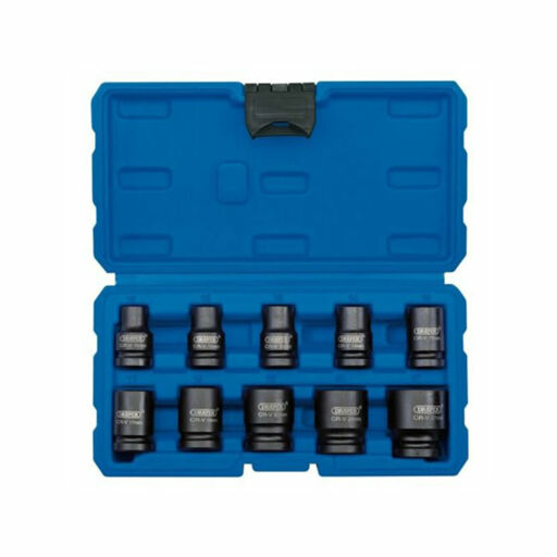 Draper Metric Impact Socket Set, 1,2 Sq. Dr. (10 Piece)