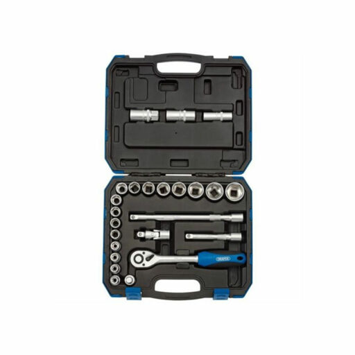 Draper Metric Socket Set, 1,2 Sq. Dr. (24 Piece)
