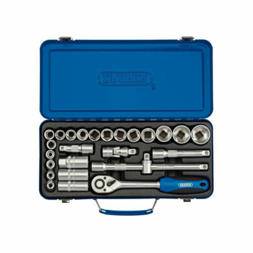 Draper Metric Socket Set, 1,2 Sq. Dr. (26 Piece)