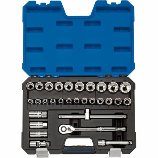 Draper Metric Socket Set, 1,2 Sq. Dr. (30 Piece)