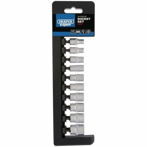 Draper Metric Socket Set, 1,4 Sq. Dr. (10 Piece)