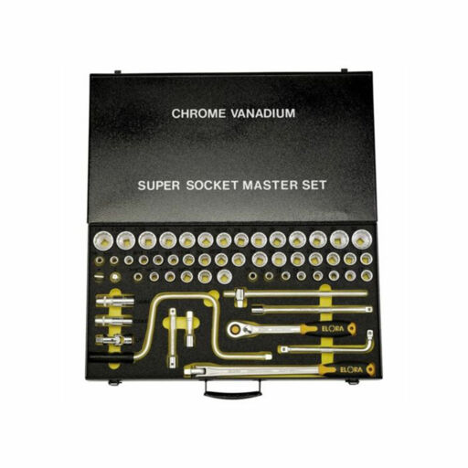 Draper Metric, Whitworth and Imperial Socket Set, 1,2 Sq. Dr. (58 Piece)