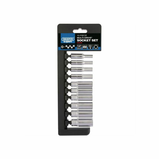 Draper Multi-Drive® Metric Deep Socket Set, 1,4 Sq. Dr. (10 Piece)