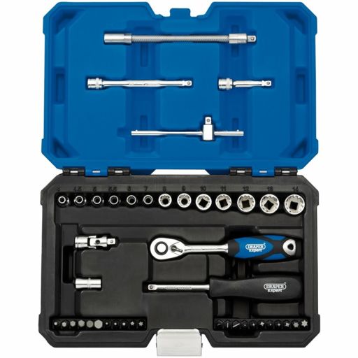 Draper Multi-Drive® Metric Socket Set, 1,4 Sq. Dr. (43 Piece)