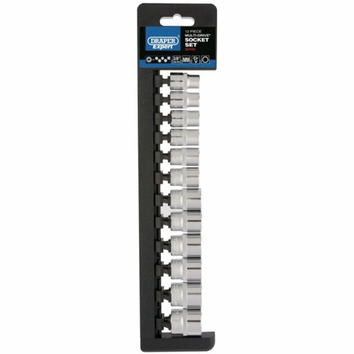 Draper Multi-Drive® Socket Set, 3,8 Sq. Dr. (12 Piece)