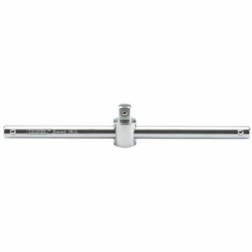 Draper Satin Chrome Sliding T Bar, 1,2 Sq. Dr.
