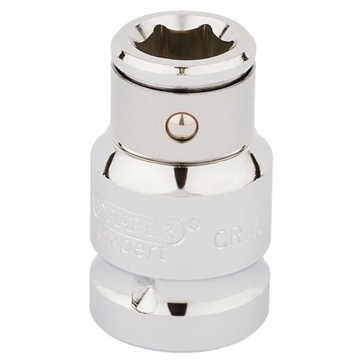 Draper Screwdriver Bit Holding Socket, 1,2 Sq. Dr. x 10mm Hexagon