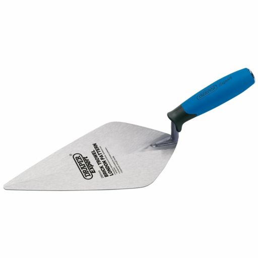 Draper Soft Grip Stainless Steel London Pattern Brick Trowel, 275mm