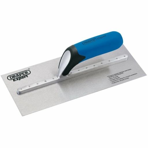 Draper Soft Grip Stainless Steel Plastering Trowel, 280mm