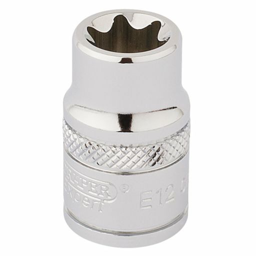Draper TX-STAR® Socket, 3,8 Sq. Dr., E12