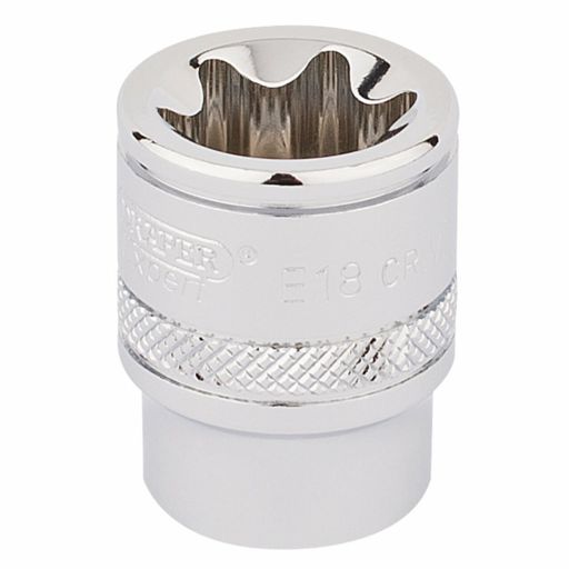 Draper TX-STAR® Socket, 3,8 Sq. Dr., E18