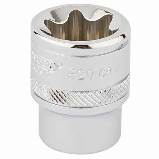 Draper TX-STAR® Socket, 3,8 Sq. Dr., E20