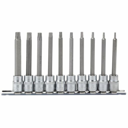 Draper TX-STAR® Socket Bit Set, 3,8 Sq. Dr., 100mm (10 Piece)
