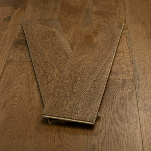 Evergreen Elwood Cognac Engineered Oak Flooring Brushed & Oiled, 190x14x1900mm