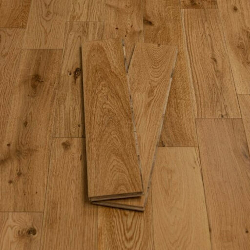 Evergreen Oxford Engineered Oak Flooring, Natural, Brushed & Lacquered, 125x14xRLmm