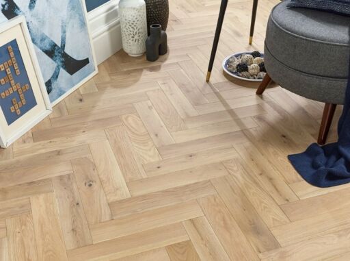 Evolve Mayfair, Engineered Oak Flooring, Herringbone, Invisible Oiled, 90x15x400mm