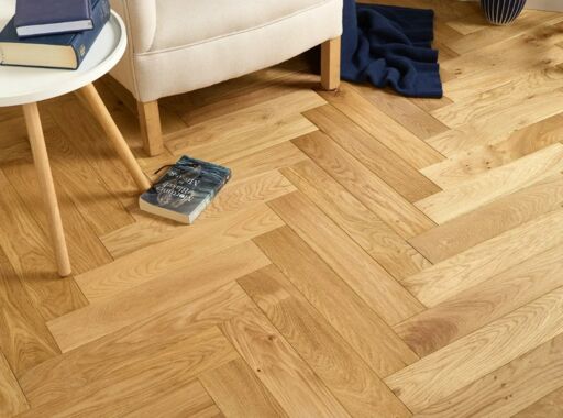 Evolve Mayfair, Engineered Oak Flooring, Herringbone, Natural Brushed & Oiled, 100x18x500mm