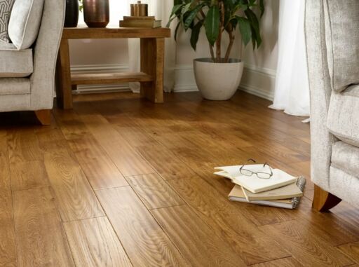 Evolve Westminster, Engineered Oak Flooring, Golden, Handscraped & Lacquered, RLx150x18mm