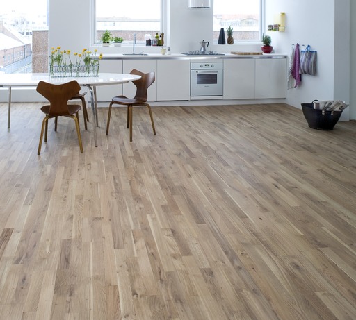 Junckers Solid Nordic Oak 2-Strip Flooring, Matt Lacquer, Harmony, 129x22mm