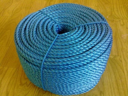 Stranded Polypropylene Rope, 8 mm, Blue, 15 m