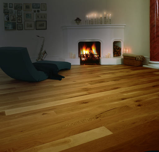Junckers Solid Oak Wood Flooring, Silk Matt Lacquered, Variation, 140x20.5mm